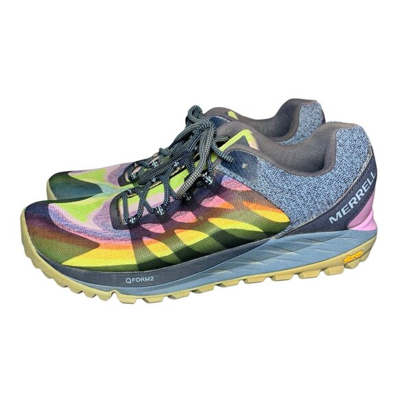 Merrell Antora 2 Shoes Women 11 Multicolor Vibram Q Form Trail Running Hiking - Picture 3 of 7